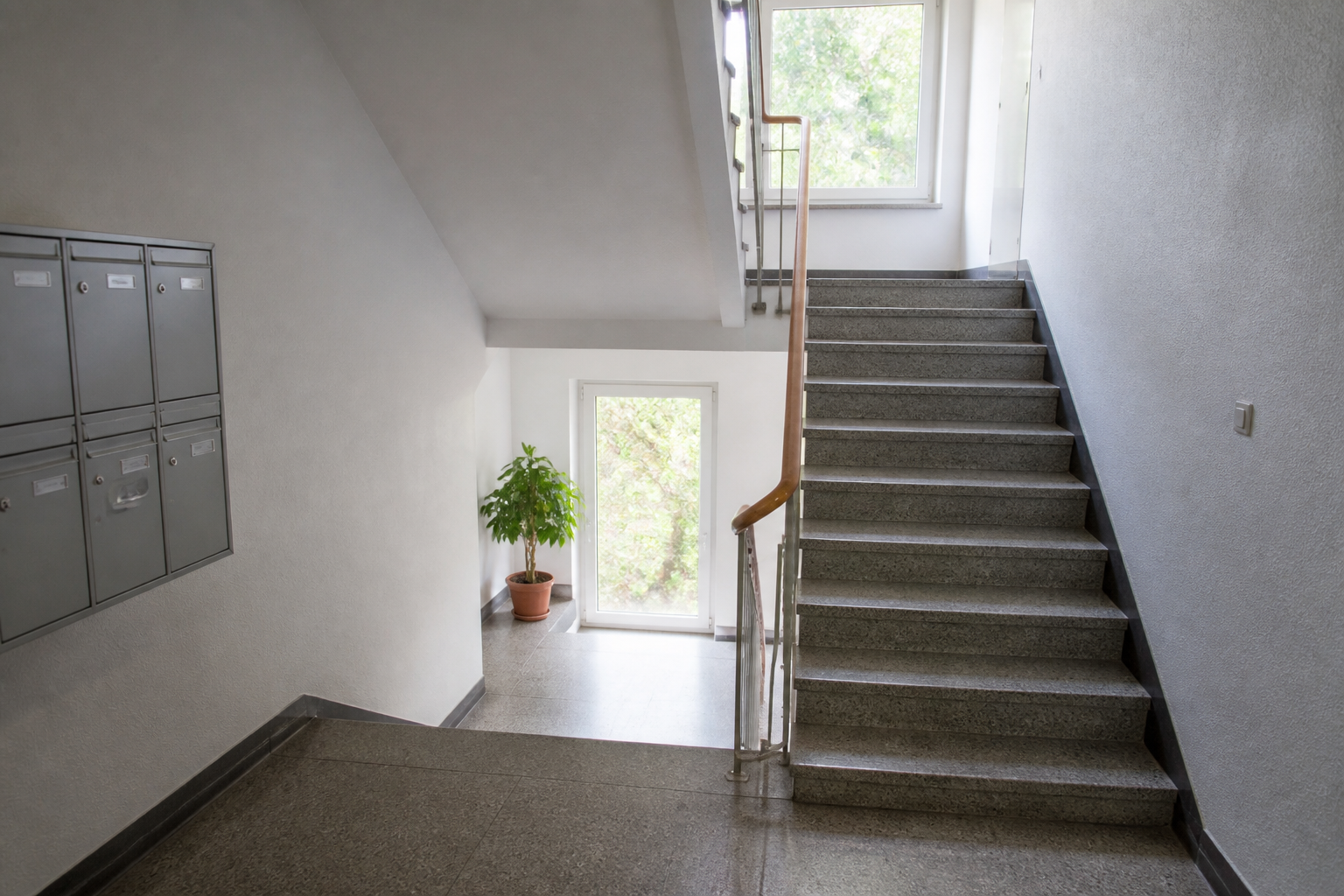 Treppenhaus in einem normalen Wohngebäude